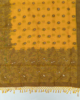 SC3026 - Linen Zari Lines Coffee Butta